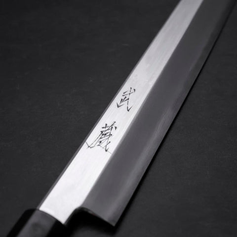 Yanagiba VG-10 Mirror Kasumi Shitan Ebony Handle 300mm (11.8”)-[Musashi]-[Japanese-Kitchen-Knives]