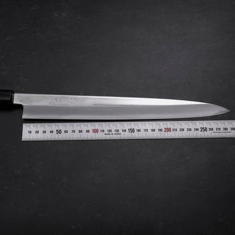Yanagiba VG-10 Mirror Kasumi Shitan Ebony Handle 300mm (11.8”)-[Musashi]-[Japanese-Kitchen-Knives]