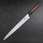 Yanagiba White Steel #2 Hon-Kasumi Buffalo Walnut Handle 270mm (10.6”)-[Musashi]-[Japanese-Kitchen-Knives]
