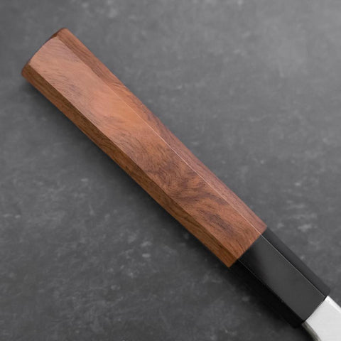 Yanagiba White Steel #2 Hon-Kasumi Buffalo Walnut Handle 270mm (10.6”)-[Musashi]-[Japanese-Kitchen-Knives]