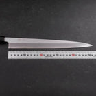 Yanagiba White Steel #2 Hon-Kasumi Buffalo Walnut Handle 270mm (10.6”)-[Musashi]-[Japanese-Kitchen-Knives]