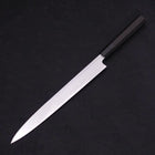 Yanagiba White Steel #2 Kasumi Chokin Sakura-Fuji Buffalo Ebony Handle 270mm (10.6”)-[Musashi]-[Japanese-Kitchen-Knives]