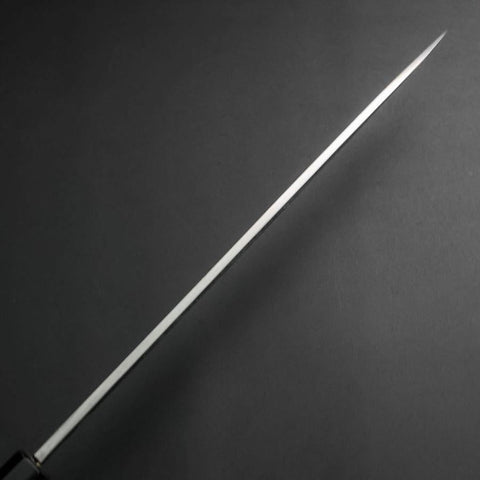 Yanagiba White Steel #2 Kasumi Silver Dragon Buffalo Ebony Handle 240mm (9.4”)-[Musashi]-[Japanese-Kitchen-Knives]