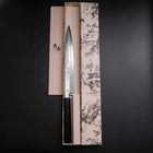 Yanagiba White Steel #2 Kasumi Silver Dragon Buffalo Ebony Handle 240mm-[Musashi]-[Japanese-Kitchen-Knives]