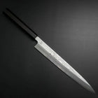 Yanagiba White Steel #2 Kasumi Silver Dragon Buffalo Ebony Handle 240mm-[Musashi]-[Japanese-Kitchen-Knives]