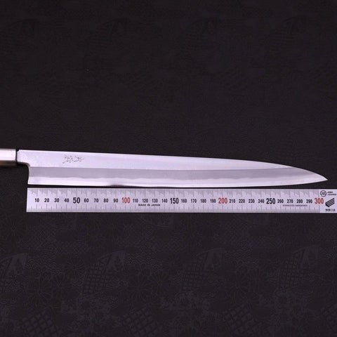 Yanagiba White Steel #1 Ebony Handle 300mm-[Musashi]-[Japanese-Kitchen-Knives]