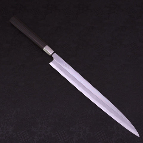 Yanagiba White Steel #1 Ebony Handle 300mm-[Musashi]-[Japanese-Kitchen-Knives]