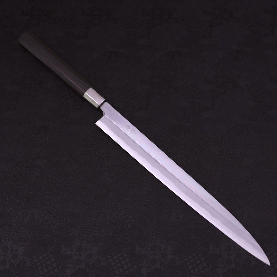 Yanagiba White Steel #1 Ebony Handle 300mm-[Musashi]-[Japanese-Kitchen-Knives]