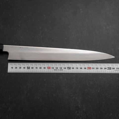 Yanagiba White Steel #2 Honyaki Buffalo Ebony Handle 270mm-[Musashi]-[Japanese-Kitchen-Knives]