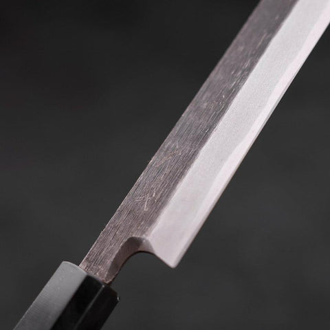 Yanagiba White Steel #2 Kurouchi Buffalo Teak Handle 225mm-[Musashi]-[Japanese-Kitchen-Knives]