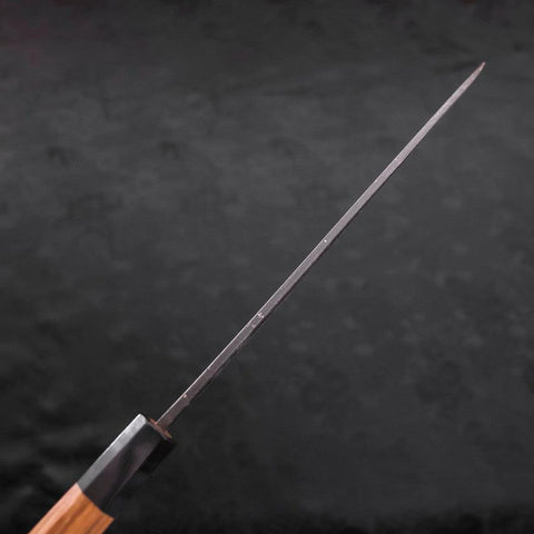 Yanagiba White Steel #2 Kurouchi Buffalo Teak Handle 225mm-[Musashi]-[Japanese-Kitchen-Knives]