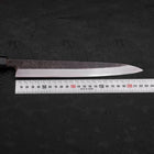 Yanagiba White Steel #2 Kurouchi Buffalo Teak Handle 225mm-[Musashi]-[Japanese-Kitchen-Knives]